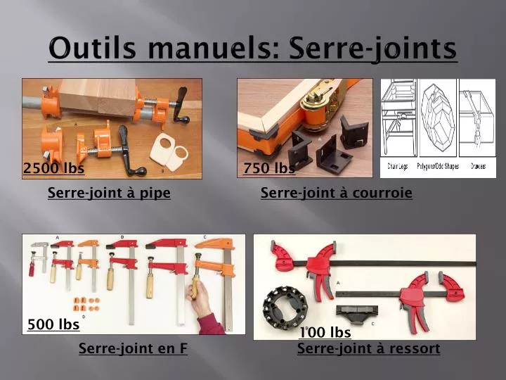 outils manuels serre joints