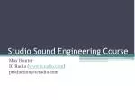 Studio Sound Engineering Course - slide 1