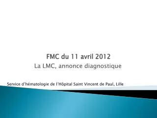 FMC du 11 avril 2012