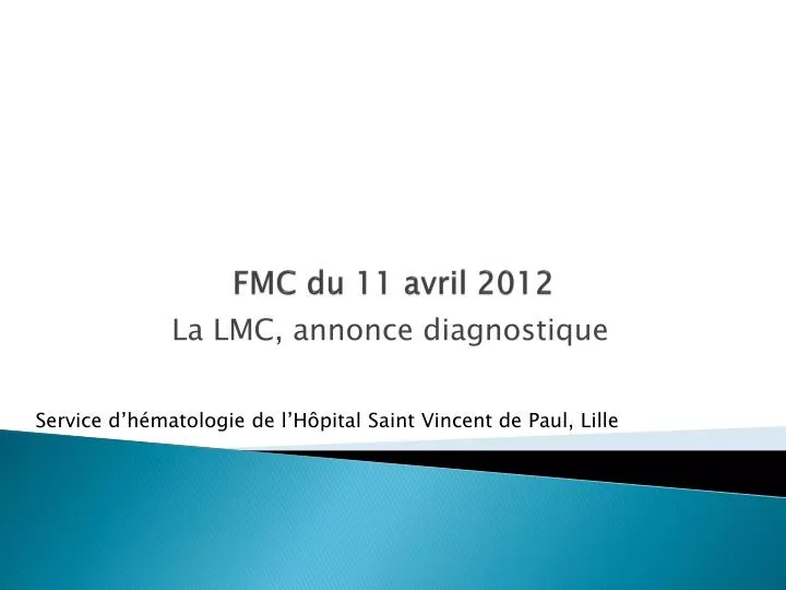 fmc du 11 avril 2012