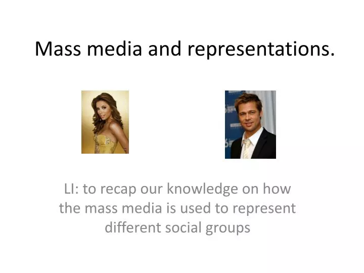 mass media and representations