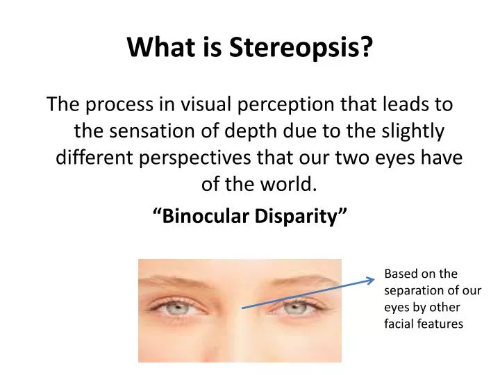 what is stereopsis