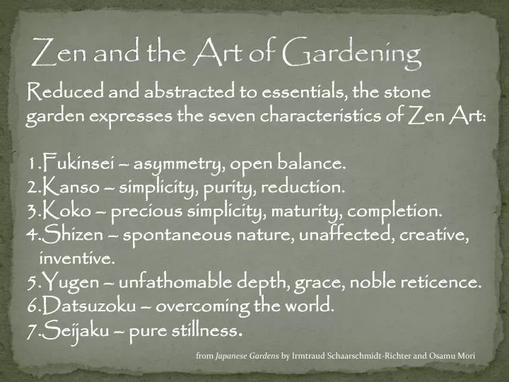 zen and the art of gardening
