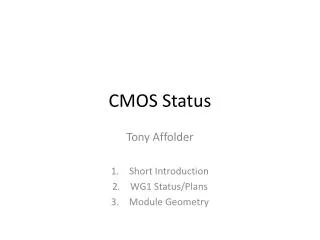 CMOS Status