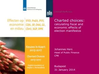 Charted choices : calculating fiscal and economic effects of election manifestos