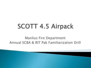 SCOTT 4.5 Airpack