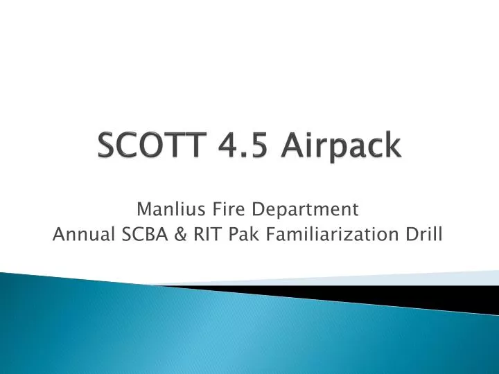 scott 4 5 airpack