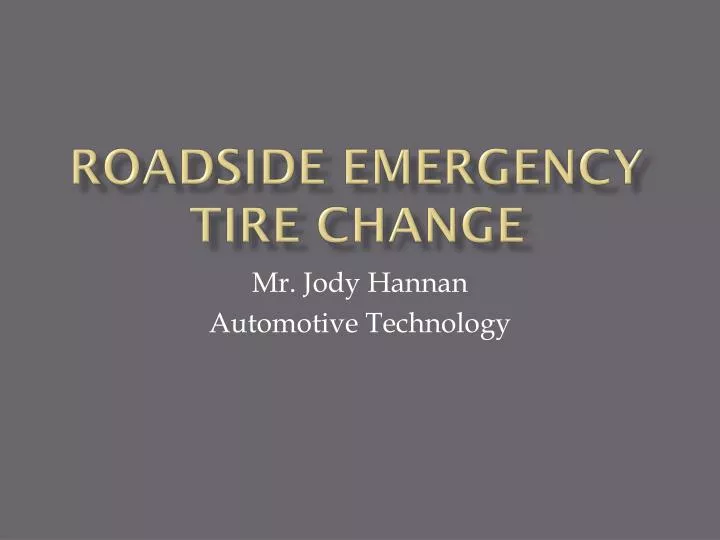 roadside emergency tire change