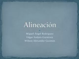 alineaci n