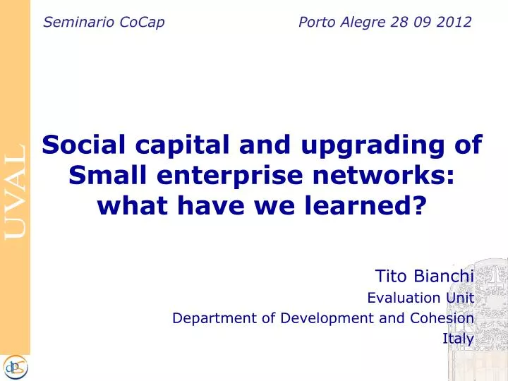 social capital and upgrading of small enterprise networks what have we learned