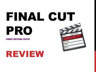 FINAL CUT PRO VIDEO EDITING SUITE