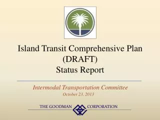 Island Transit Comprehensive Plan (DRAFT) Status Report