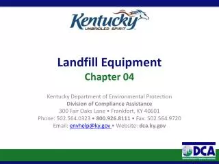 Landfill Equipment Chapter 04