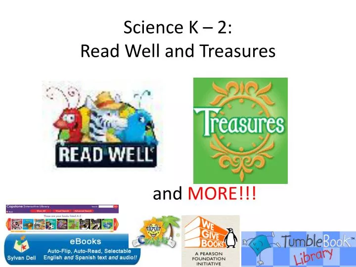 science k 2 read well and treasures and more