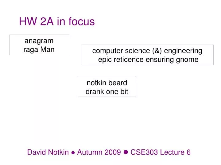 hw 2a in focus