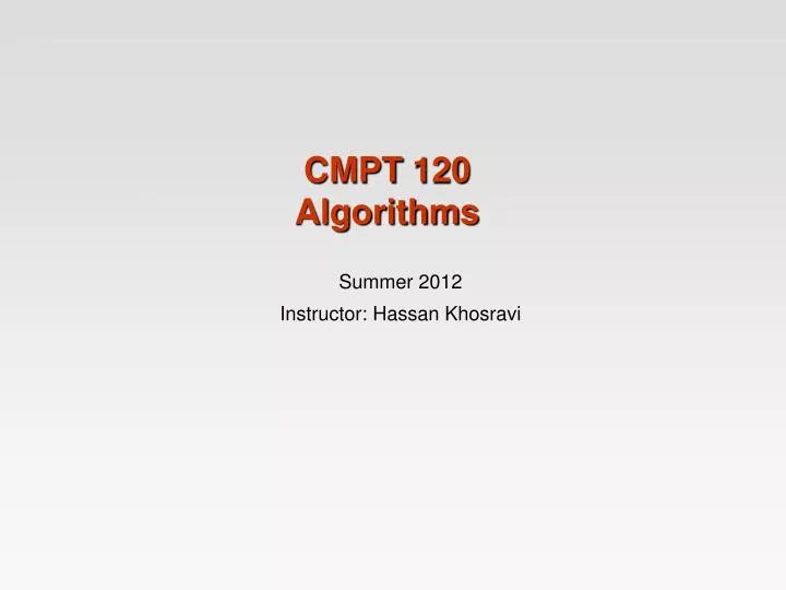 cmpt 120 algorithms