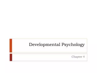 Developmental Psychology