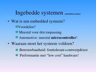 ingebedde systemen embedded systems
