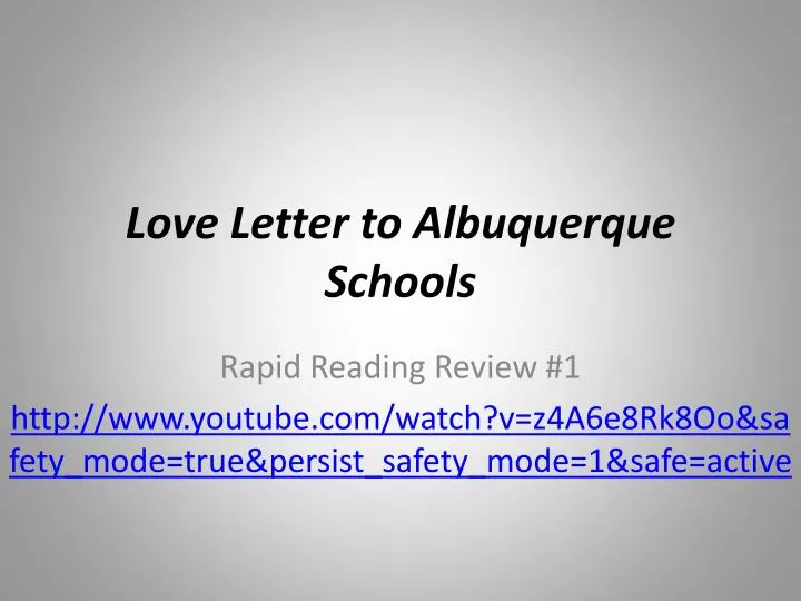 love letter to albuquerque schools