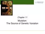 PPT - Mutation and genetic variation PowerPoint Presentation, free ...