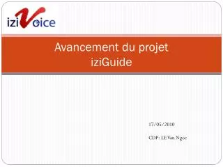 avancement du projet iziguide