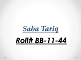 Saba Tariq