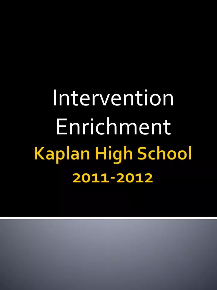 intervention enrichment