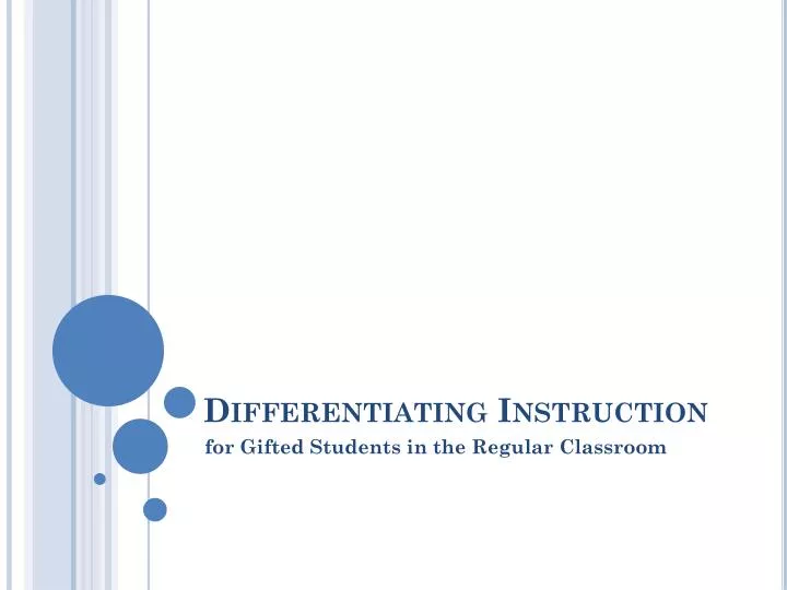 differentiating instruction