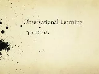 Observational Learning