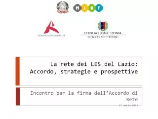 La rete dei LES del Lazio: Accordo, strategie e prospettive