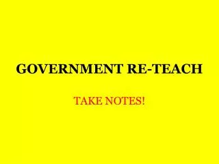 GOVERNMENT RE-TEACH
