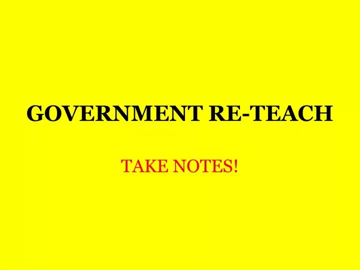 government re teach