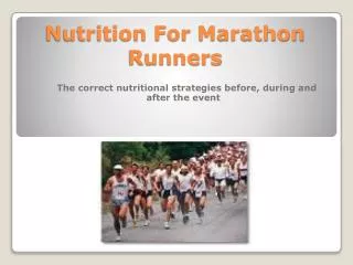 Nutrition For Marathon Runners