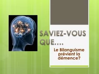 saviez vous que