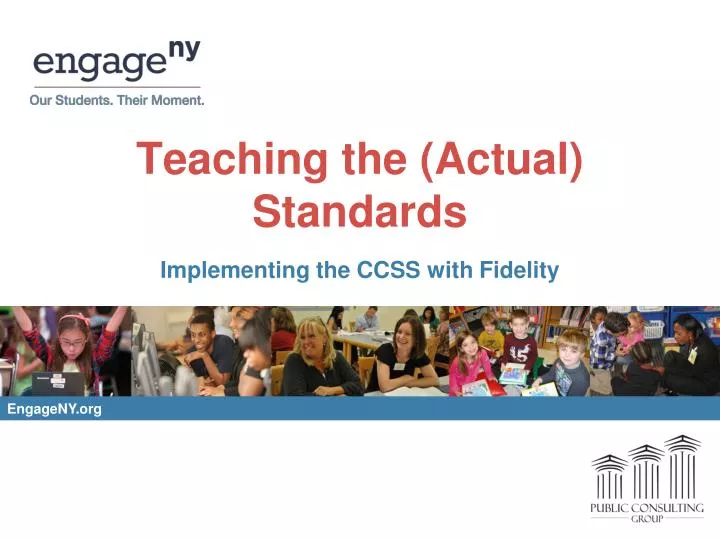teaching the actual standards