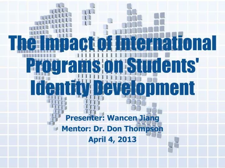the impact of international programs on students identity development