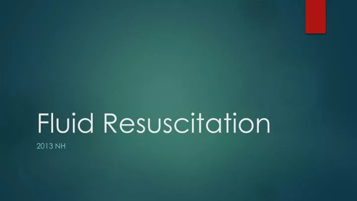 fluid resuscitation