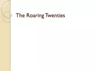 the roaring twenties