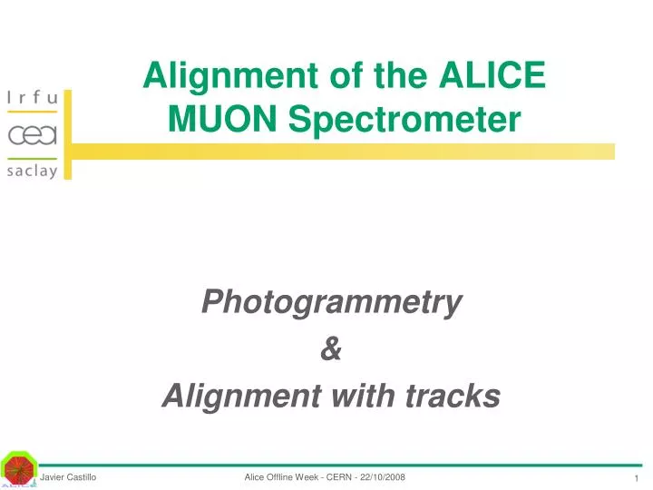 alignment of the alice muon spectrometer