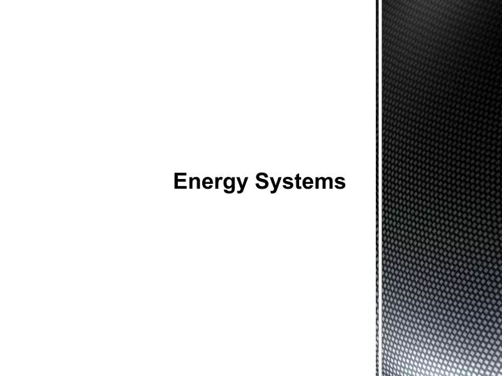 energy systems