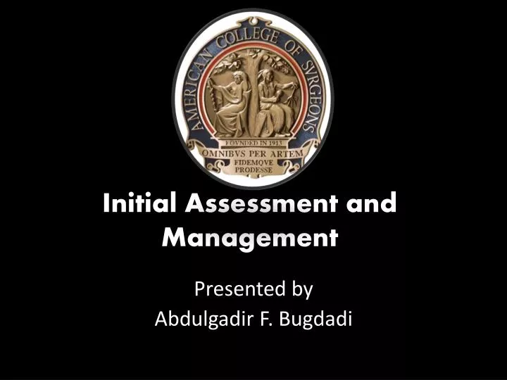 initial assessment and management