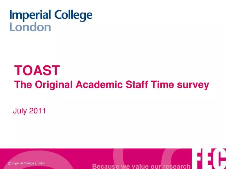 toast the original academic staff time survey