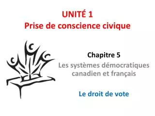 unit 1 prise de conscience civique