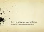 Reti e sistemi complessi - slide 1