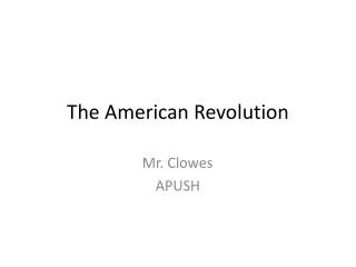 the american revolution