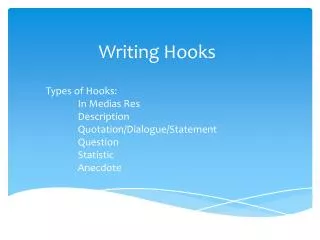 Writing Hooks