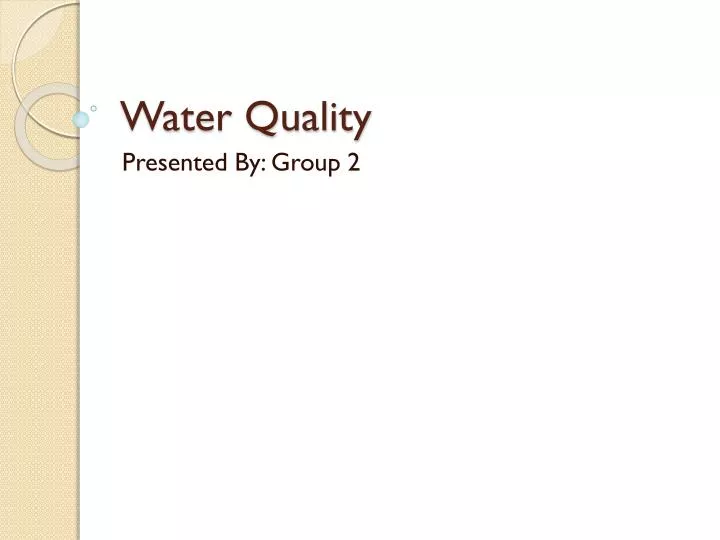 water quality