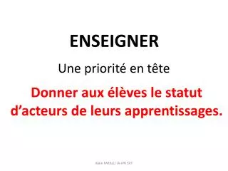 enseigner