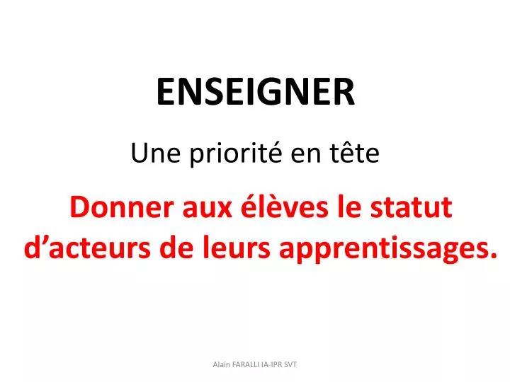 enseigner