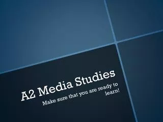 A2 Media Studies